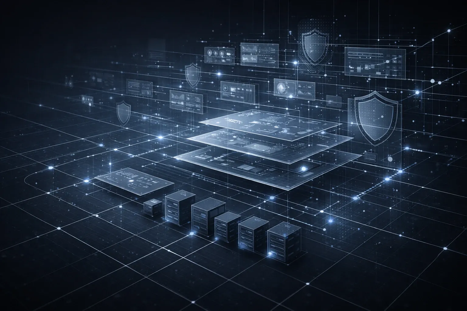 Illustration of cloud infrastructure protected by security controls